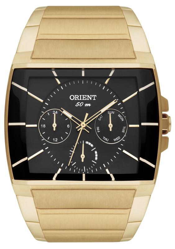 Relógio Orient Masculino Ggssm001 P1kx Dourado Quadrado - Relógio